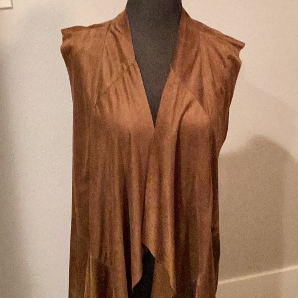 Moon collection vegan suede vest size large